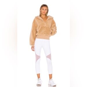 ALO YOGA Shanti Half Zip Sherpa Hoodie Jacket, Size M